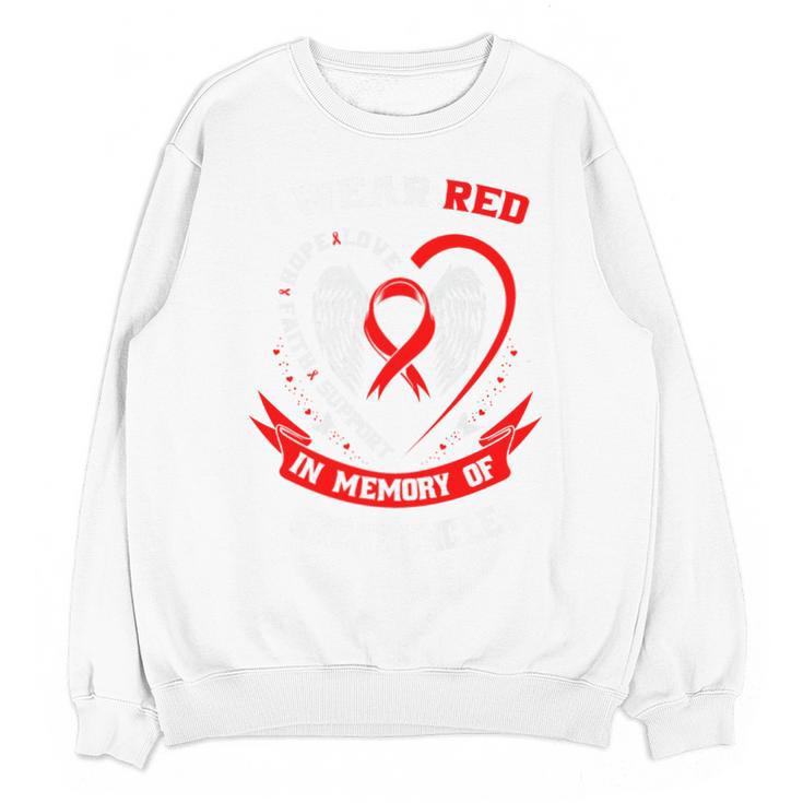 In Memory Of Great Uncle Heart Disease American Heart Month Premium Unisex Sweatshirt