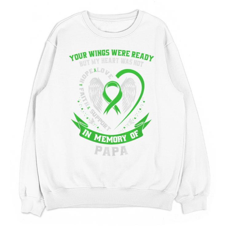 In Memory Of Papa Non Hodgkins Lymphoma Awareness Cancer Premium Unisex Sweatshirt