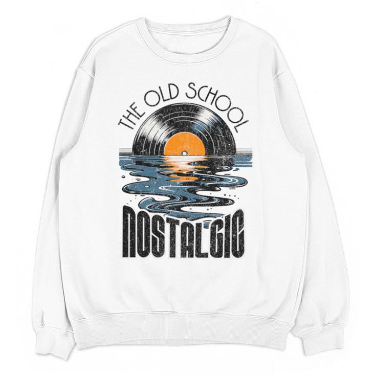 Music Old School Nostalgia Record Premium Tri-Blend Unisex Sweatshirt