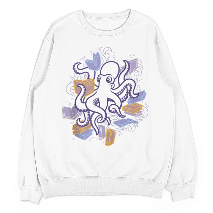 Octopus Book Reader Unisex Sweatshirt