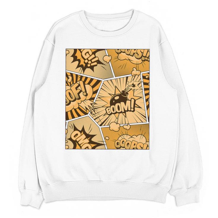Orange Comic Book Orange Color Graphic Premium Tri-Blend Unisex Sweatshirt