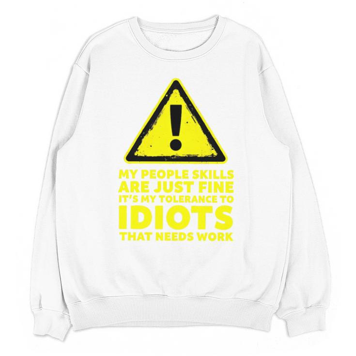 My People Skills Are Just Fine Sarcastic Introvert Premium Tri-Blend Unisex Sweatshirt