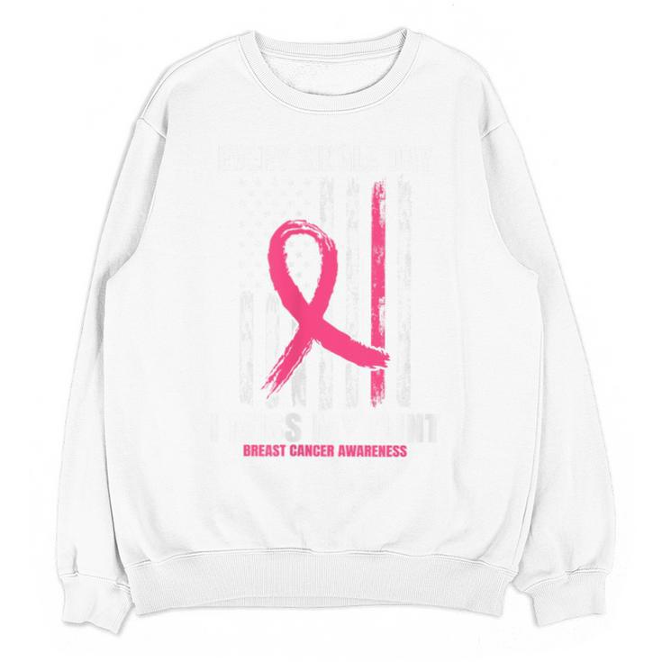 Pink In Memory Of Aunt Breast Cancer Awareness American Flag Unisex Sweatshirt