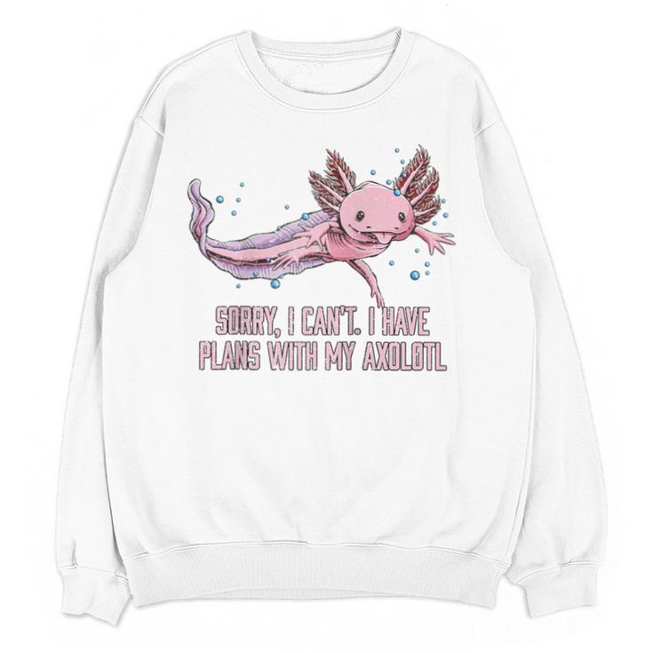 I Have Plans With My Axolotl Salamander Introvert Raglan Baseball Tee Unisex Sweatshirt