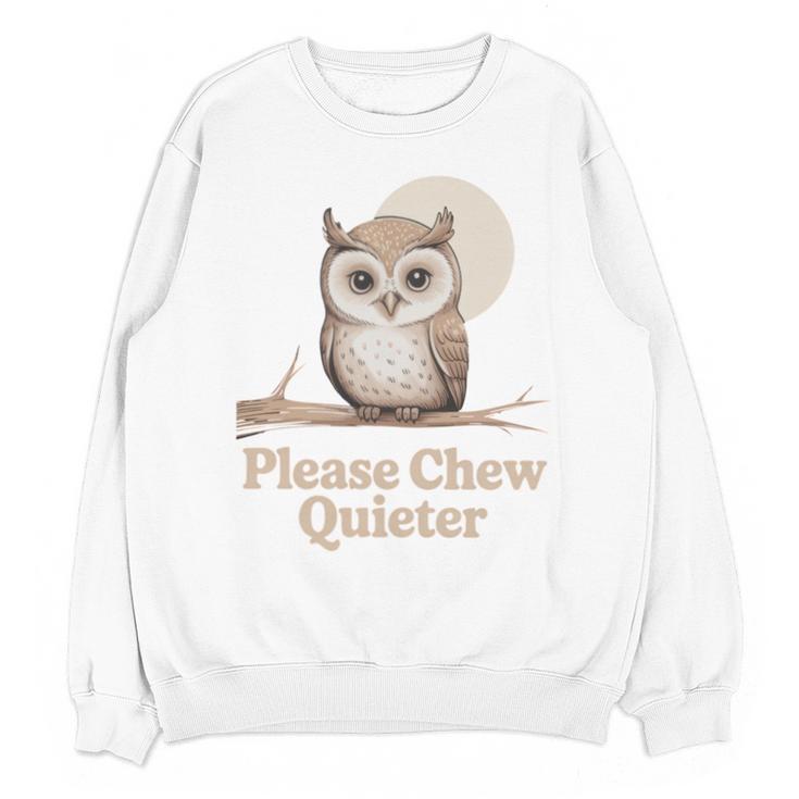 Please Chew Quieter Introvert Christmas Bird Lover Unisex Sweatshirt