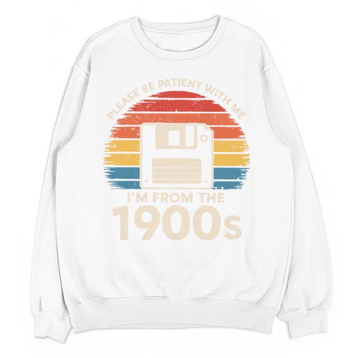 Please Be Patient With Me I'm From The 1900s Floppy Disk Premium Tri-Blend Unisex Sweatshirt