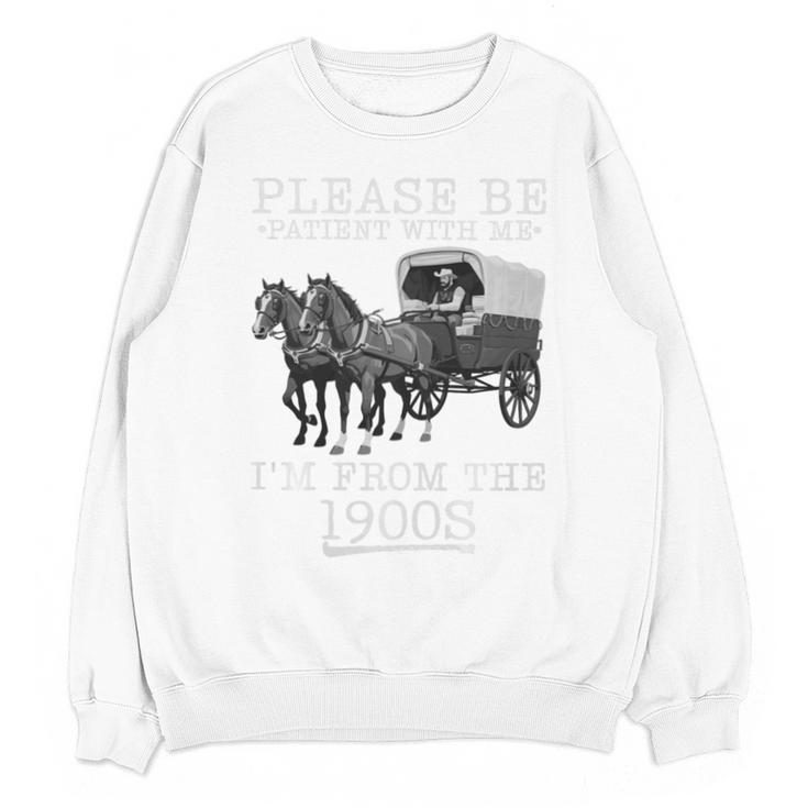 Please Be Patient With Me I'm From The 1900s Humorous Saying Premium Tri-Blend Unisex Sweatshirt