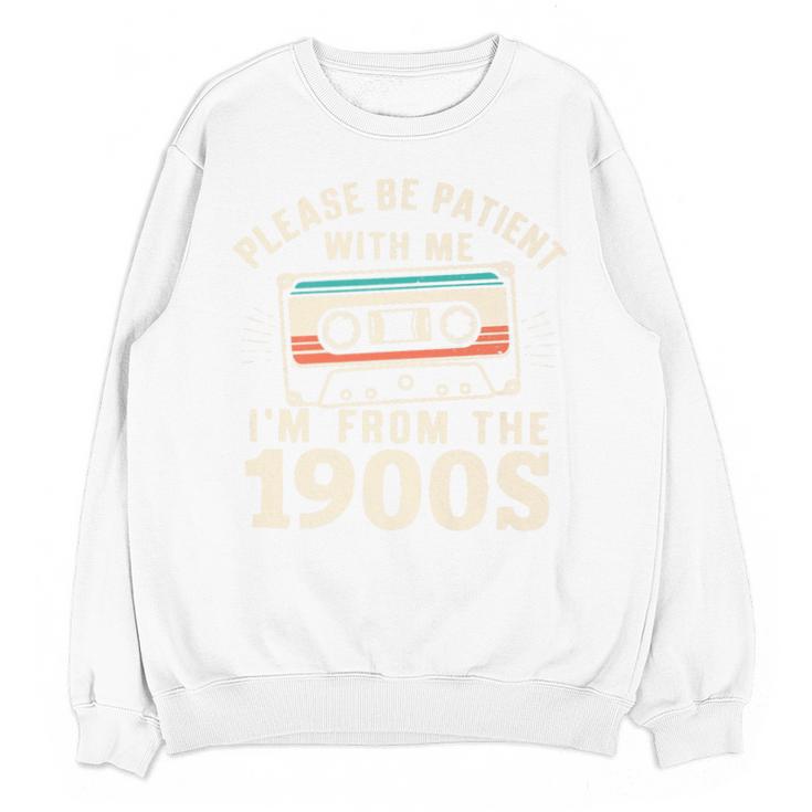 Please Be Patient With Me I'm From The 1900s Retro Cassette Premium Unisex Sweatshirt