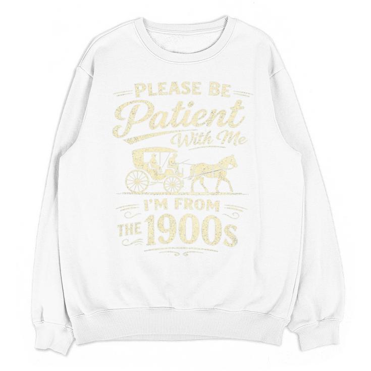 Please Be Patient With Me I'm From The 1900s Retro Premium Tri-Blend Unisex Sweatshirt