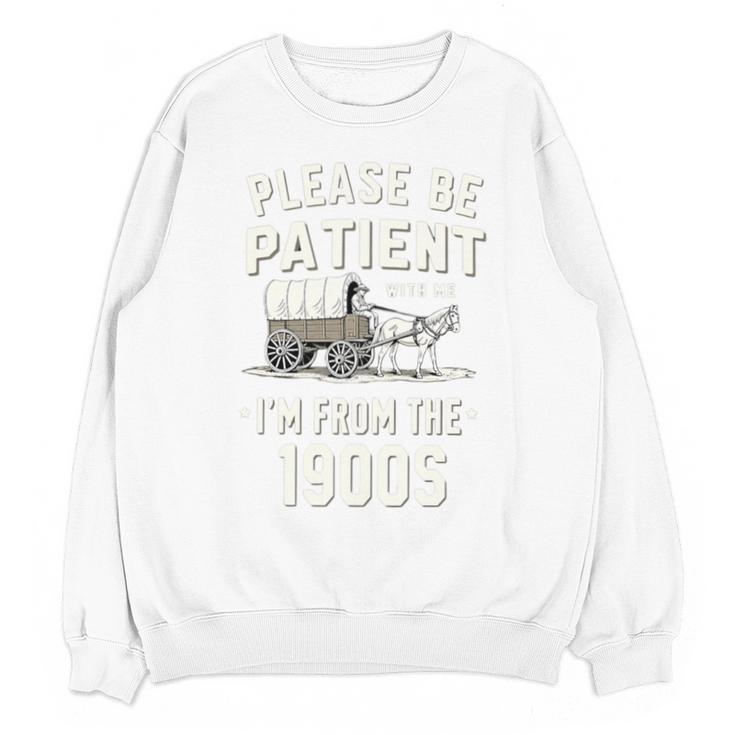 Please Be Patient I'm From The 1900s Retro Premium Tri-Blend Unisex Sweatshirt