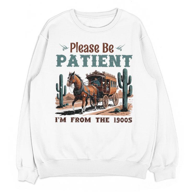 Please Be Patient I'm From The 1900s Stagecoach Western Vint Premium Tri-Blend Unisex Sweatshirt