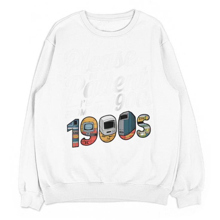 Please Be Patient I'm From The 1900s Vintage Tech Graphic Raglan Baseball Tee Unisex Sweatshirt