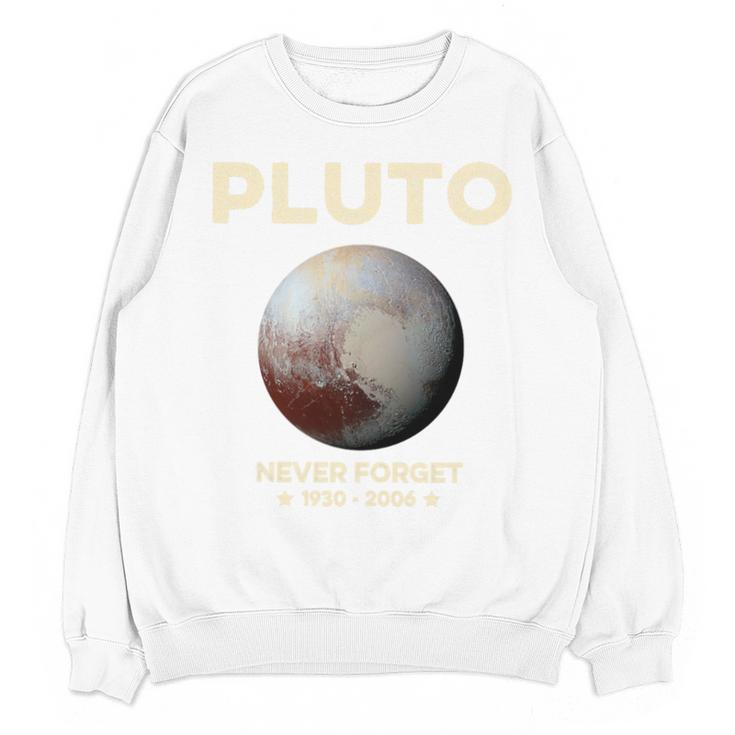 Pluto Never Forget 1930-2006 Planet Space Science Nostalgia Premium Tri-Blend Unisex Sweatshirt