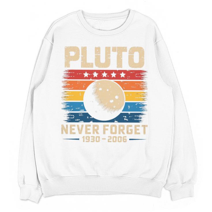 Pluto Never Forget Space Nostalgia Astronomy Humor Premium Tri-Blend Unisex Sweatshirt