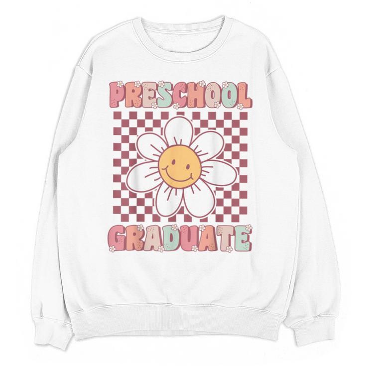 Preschool Graduation Graduate Cute Groovy Last Day Of Pre K Unisex Sweatshirt