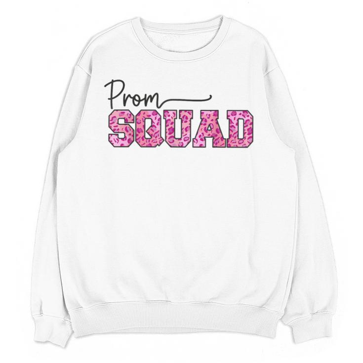 Prom Squad Prom Graduation Class Of 2024 Leopard Matching Unisex Sweatshirt
