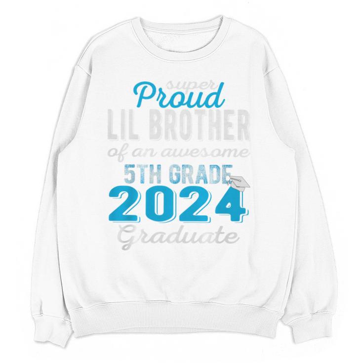 Proud Little Brother Of 5th Grade Graduate 2024 Graduation Premium Unisex Sweatshirt