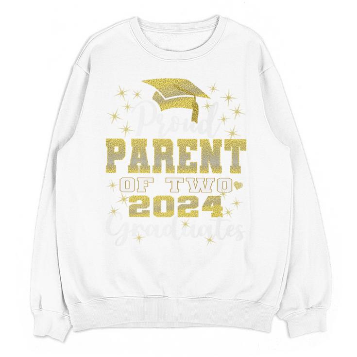 Proud Parent Of Two 2024 Graduate Class 2024 Graduation Premium Unisex Sweatshirt