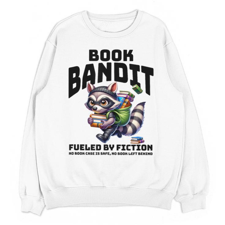 Racoon-Bookworm-Book Bandit-Fueled By Fiction Unisex Sweatshirt
