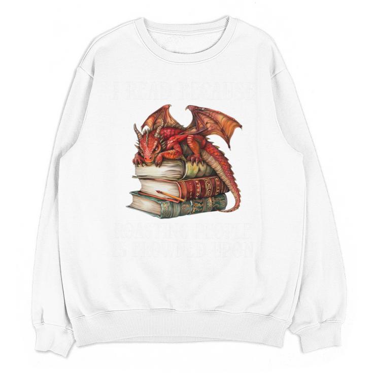 I Read Because Roasting People Is Frowned Upon Dragon Book Premium Tri-Blend Unisex Sweatshirt