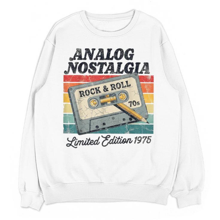 Retro Cassette Case 70s Vintage Music Analog Nostalgia Unisex Sweatshirt