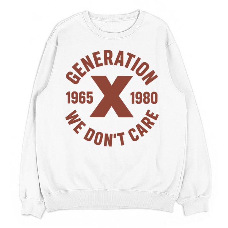 Retro Gen X 1965-1980 Sarcastic Nostalgia Graphic Premium Tri-Blend Unisex Sweatshirt