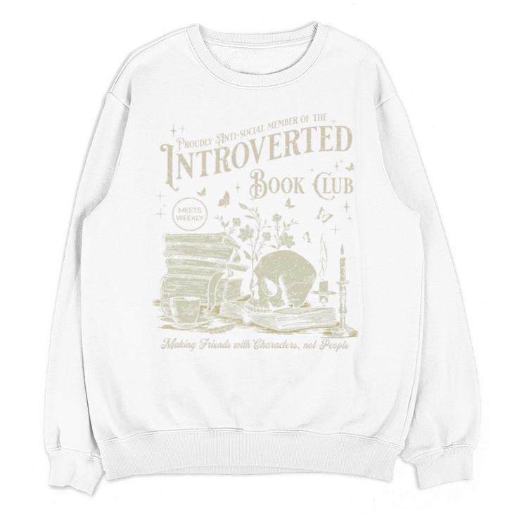 Retro Proud Anti Social Member Of Introverted Book Club Premium Tri-Blend Unisex Sweatshirt