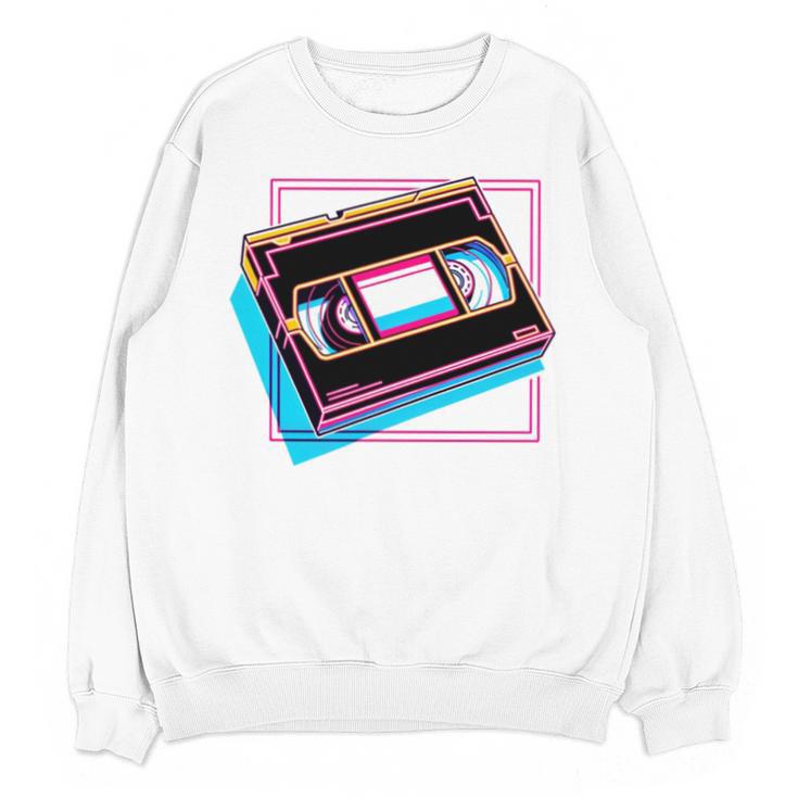 Retro VHS Vaporwave Video Cassette Nostalgia Geek Chic Unisex Sweatshirt