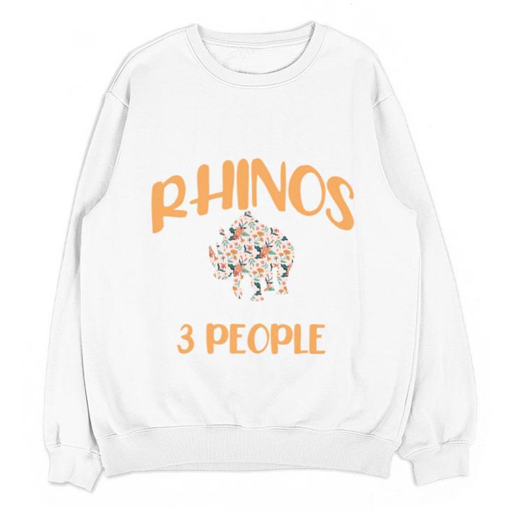 I Like Rhinos And Maybe 3 People Introvert Animal Unisex Sweatshirt