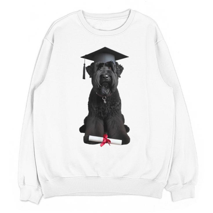 Russian Terrier Dog Graduation Cap Graduate Owner Grad Unisex Sweatshirt