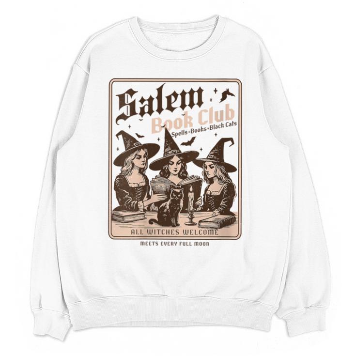 Salem Book Club Bookish Halloween Retro Salem Witch Book Unisex Sweatshirt