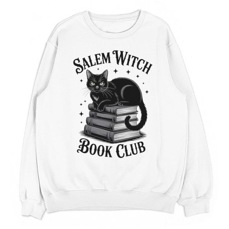 Salem Witch Book Club Bookish Halloween Cat Women Unisex Sweatshirt