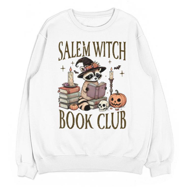 Salem Witch Book Club Raccoon Reading Unisex Sweatshirt
