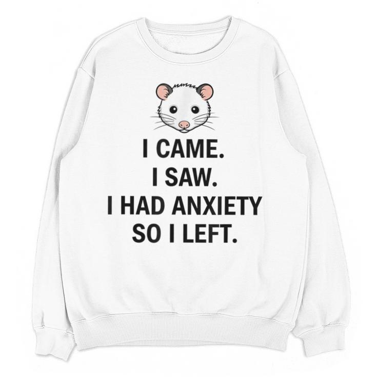 I Came I Saw I Had Anxiety So I Left Introvert Tee Unisex Sweatshirt