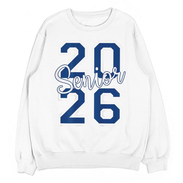 Senior 2026 Graduation Varsity Navy Blue On The Back Unisex Sweatshirt