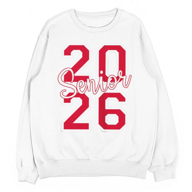 Senior 2026 Graduation Varsity Red Letters On The Back Unisex Sweatshirt