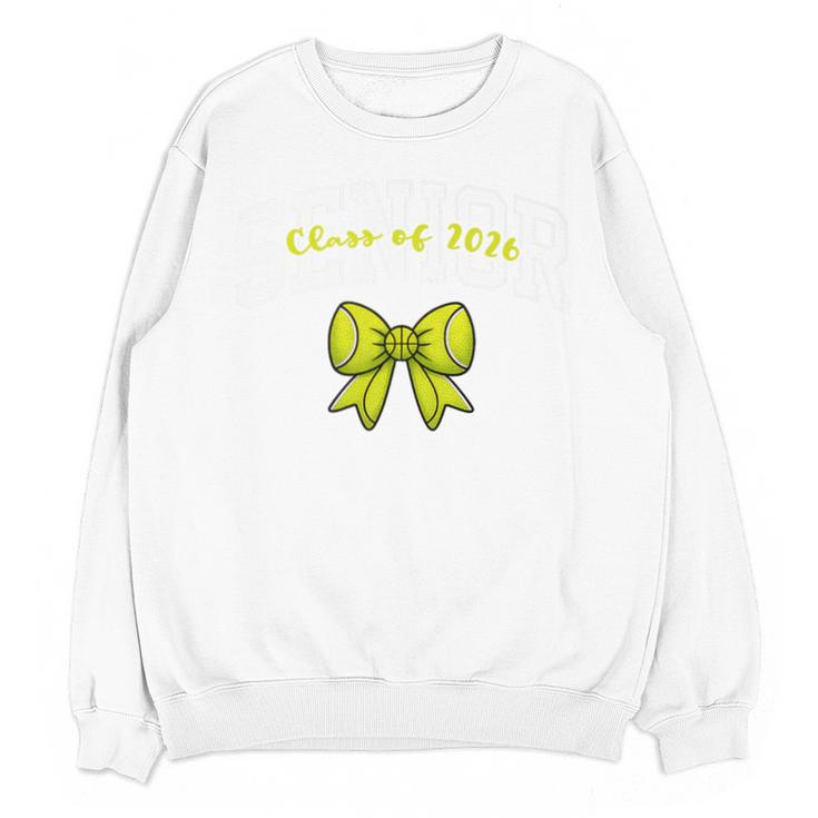 Senior Class Of 2026 Tennis Coquette Bow Graduation Premium Unisex Sweatshirt