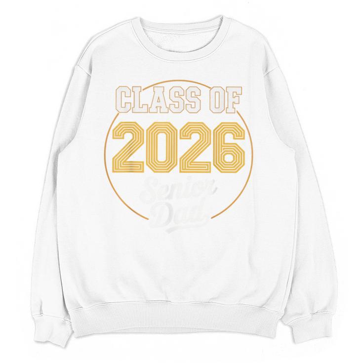 Senior Dad Class Of 2026 Purple Retro Vintage Graduation Unisex Sweatshirt