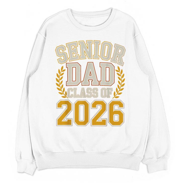 Senior Dad Class Of 2026 Purple Yellow Vintage Graduation Unisex Sweatshirt
