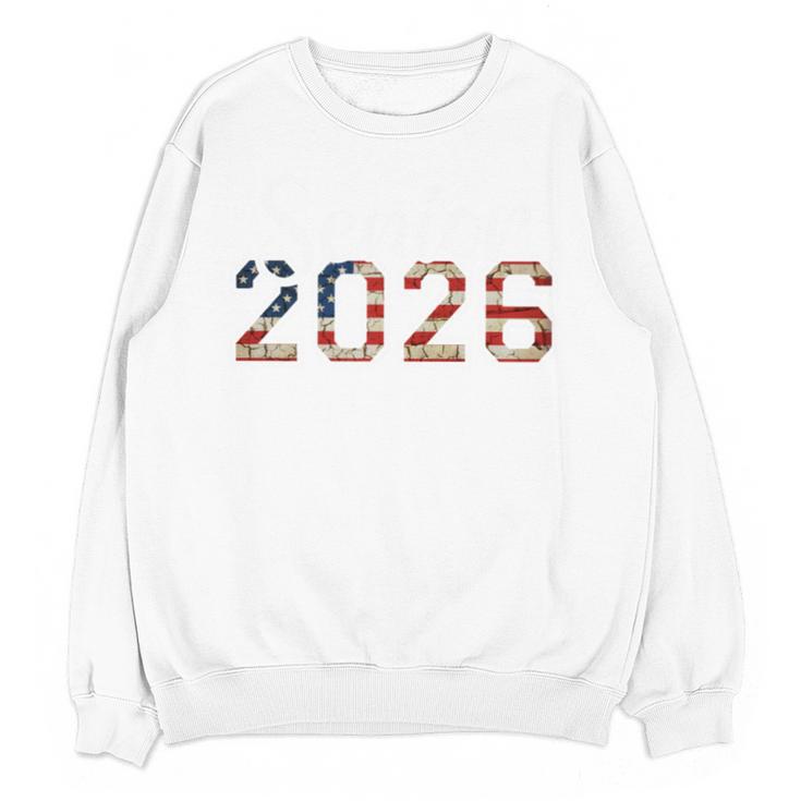 Senior Year 2026 American Flag USA Graduation Class Of 2026 Unisex Sweatshirt