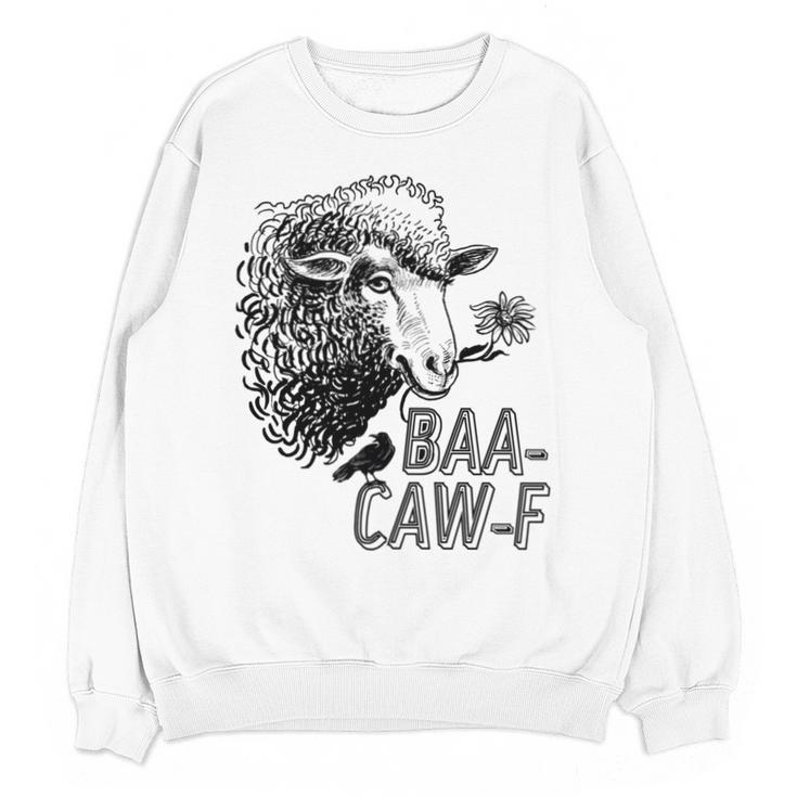 Sheep Baa Crow Caw Back Off Pun Tee For Introverts & Teens Unisex Sweatshirt