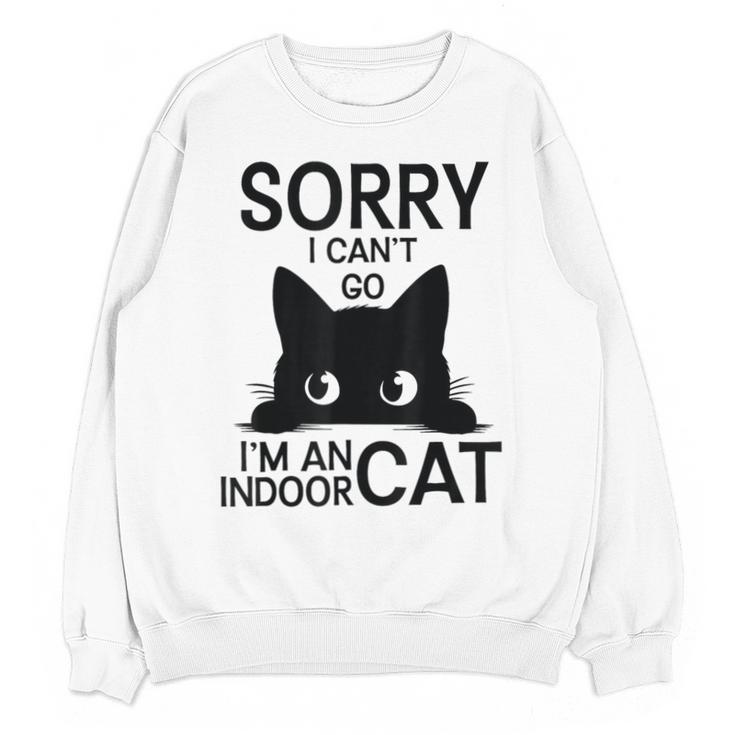 Sorry I Can't Go I'm An Indoor Cat Introvert Cats Unisex Sweatshirt