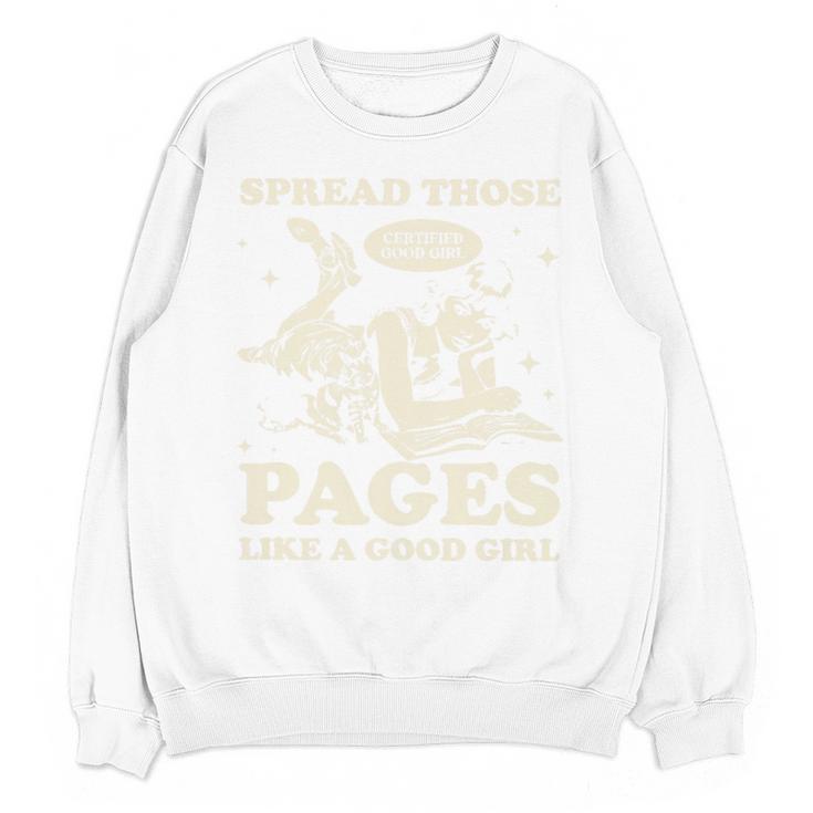 Spread Those Pages Like A Good Girl Shirt Smutty Spicy Book Premium Tri-Blend Unisex Sweatshirt