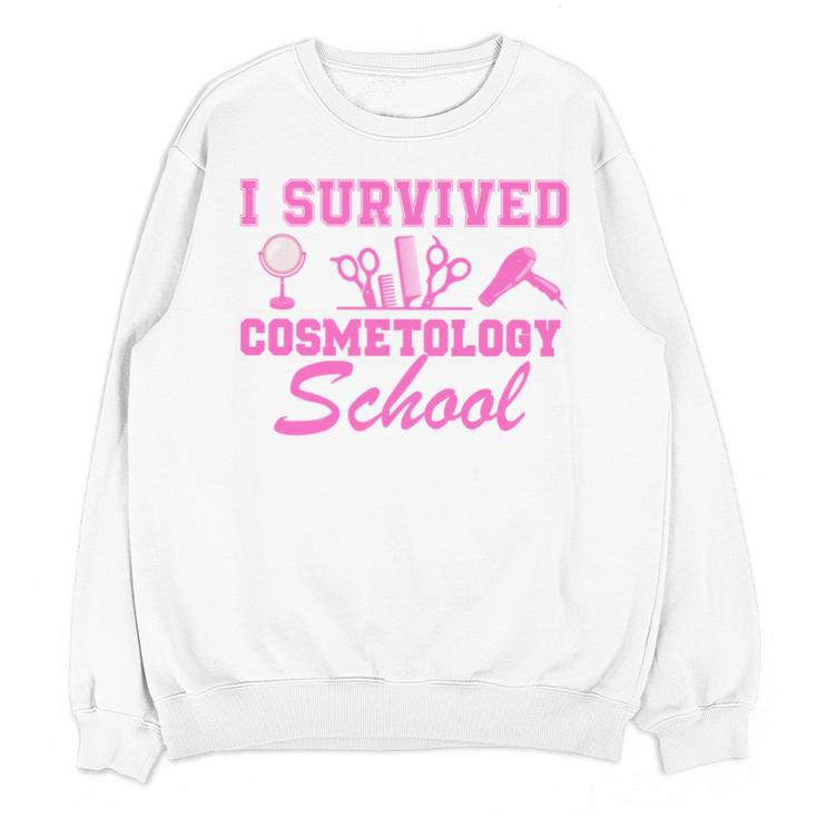 I Survived Cosmetology School Graduation Cosmetology Grad Unisex Sweatshirt