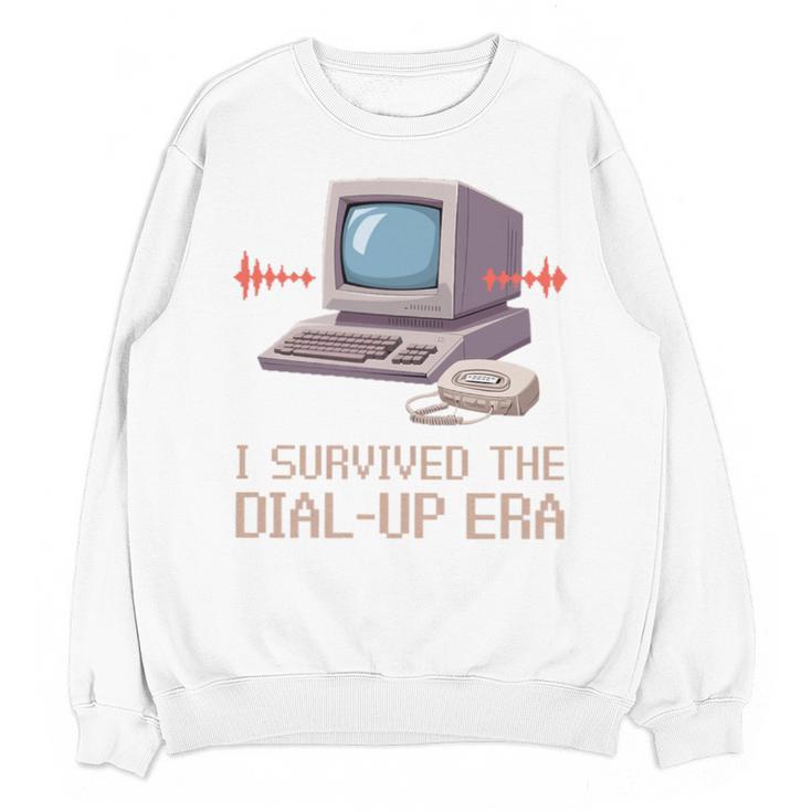 I Survived The Dial-Up Era Retro 90s Nostalgia Premium Tri-Blend Unisex Sweatshirt
