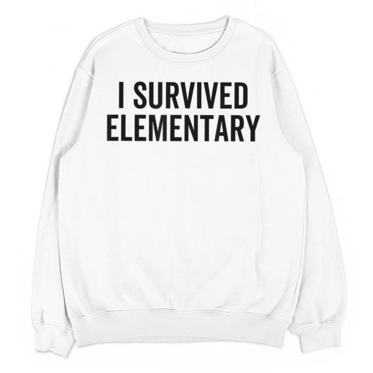 I Survived Elementary Graduation School Student Unisex Sweatshirt