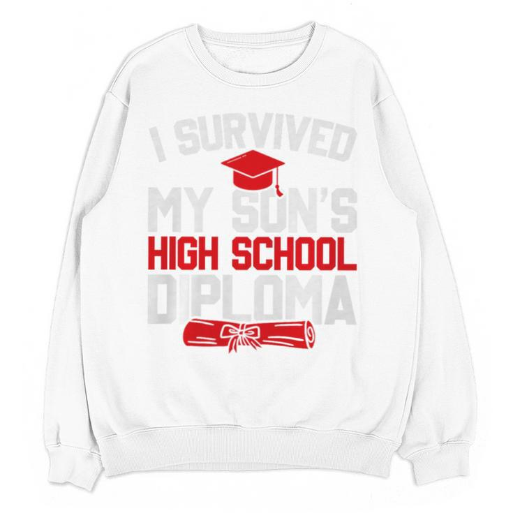 I Survived My Son's High School Diploma Graduation Premium Unisex Sweatshirt