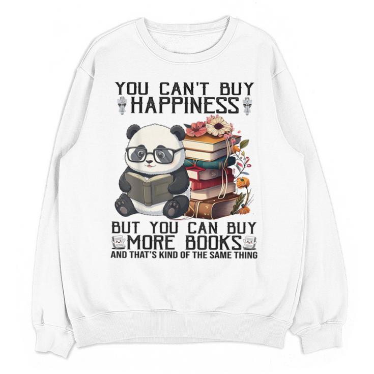 Teacher Bookworm Book Lover Panda Reading Book Librarian Tee Unisex Sweatshirt