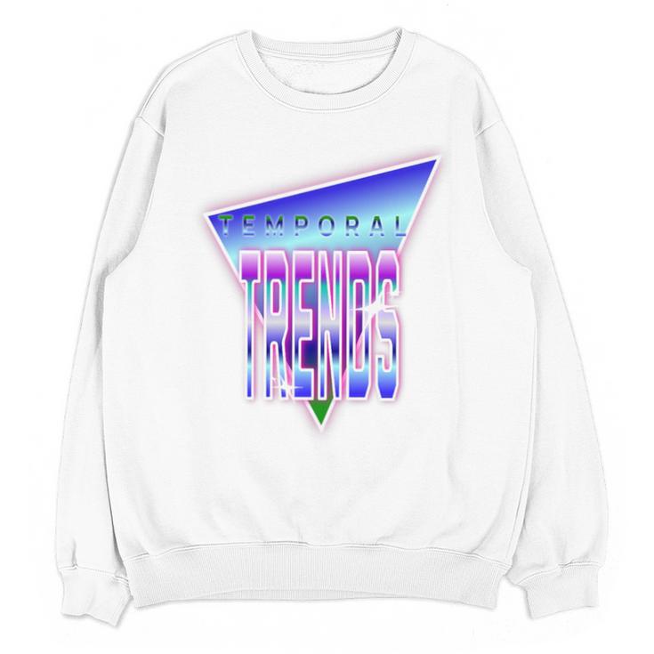Temporal Trends Vaporwave Style Retro Nostalgia Look Premium Tri-Blend Unisex Sweatshirt