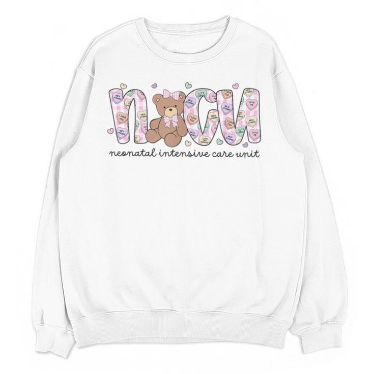 Valentines Day NICU Nurse Cute Bear Neonatal ICU Graduation Unisex Sweatshirt